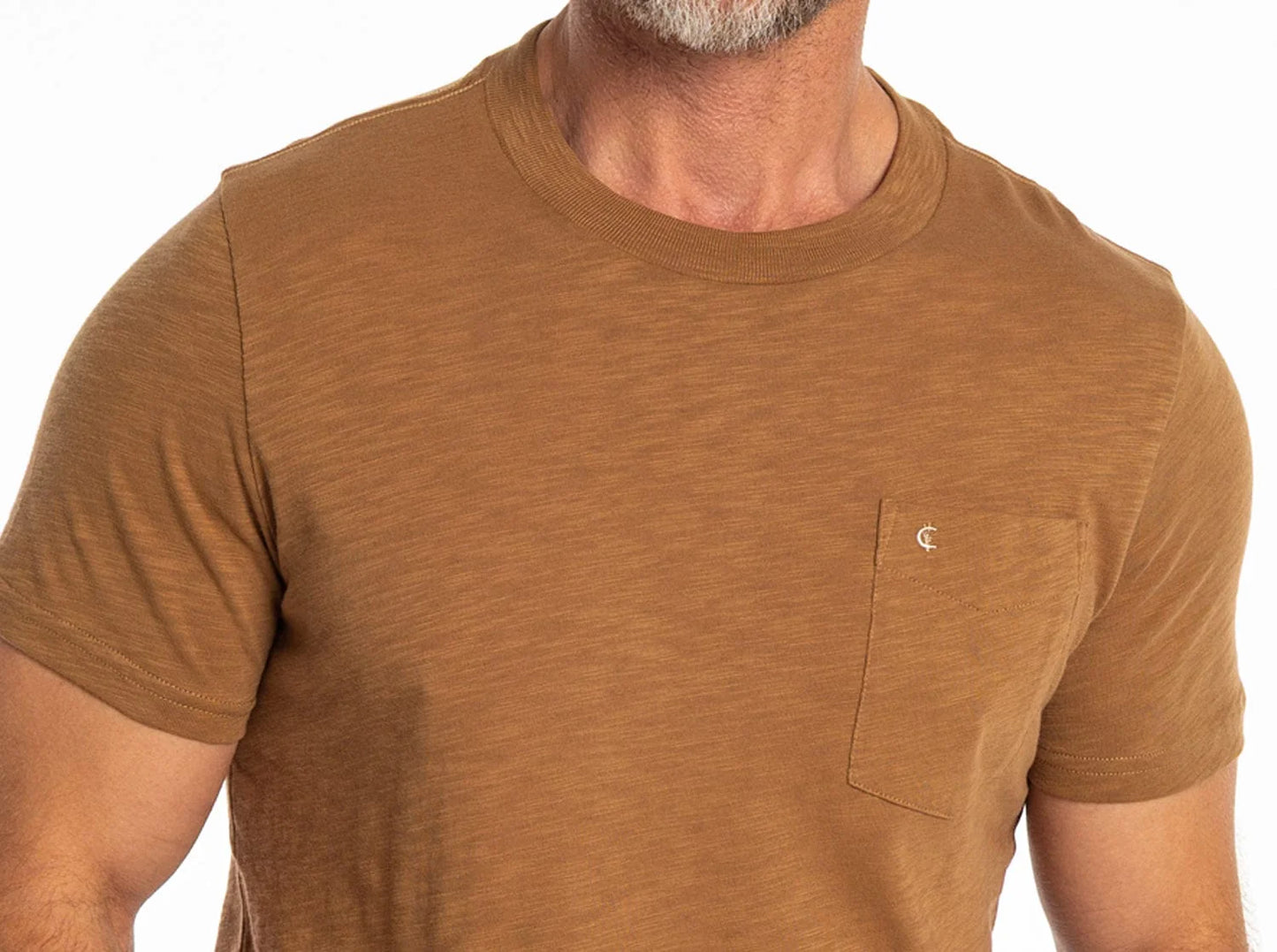 Slub Cotton Short Sleeve T-Shirt- Cedar