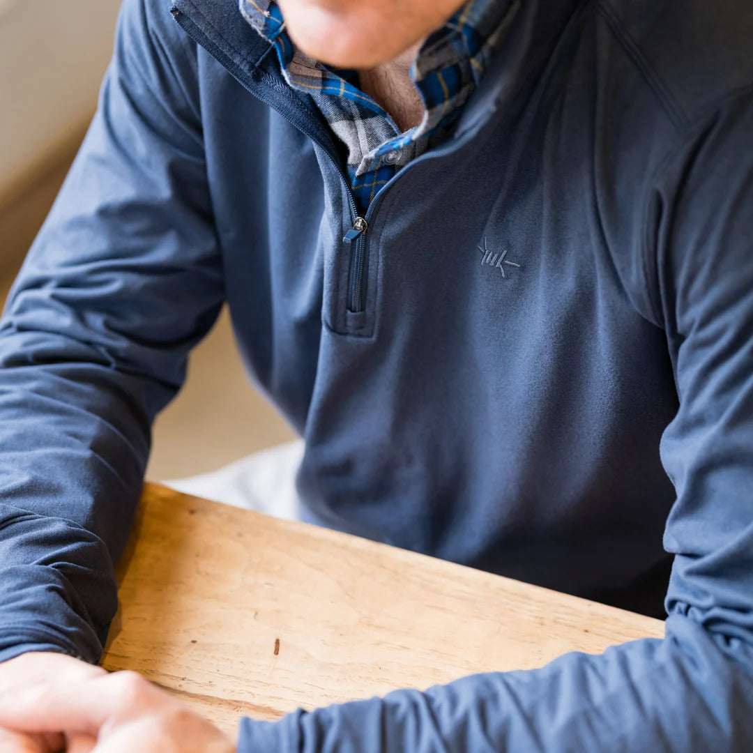 Performance Hybrid Quarter Zip- Republic Navy