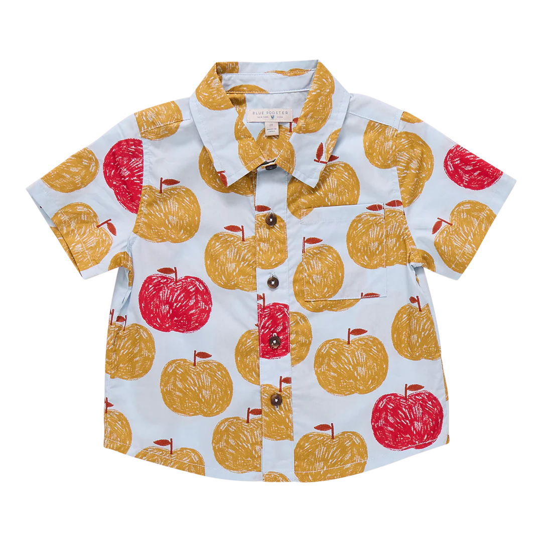 Boys Jack Shirt- Gold Apples