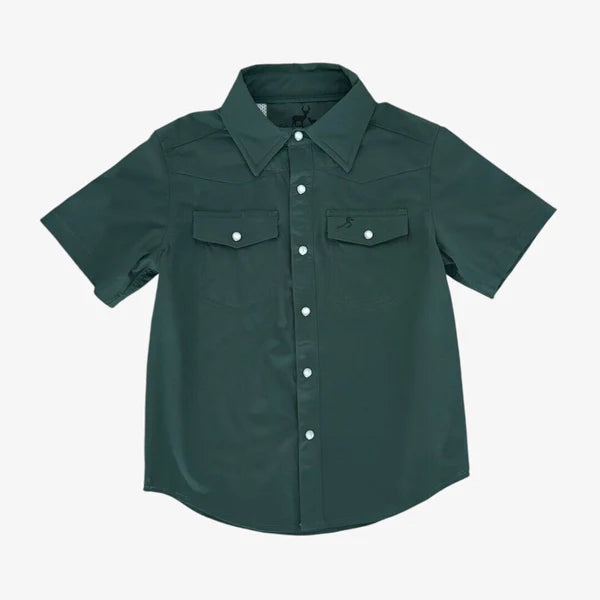 Performance Pearl Snap- Mallard Green