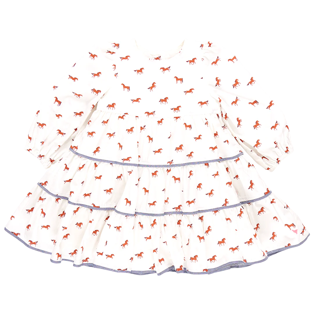 Girls Julia Dress- Tiny Horses