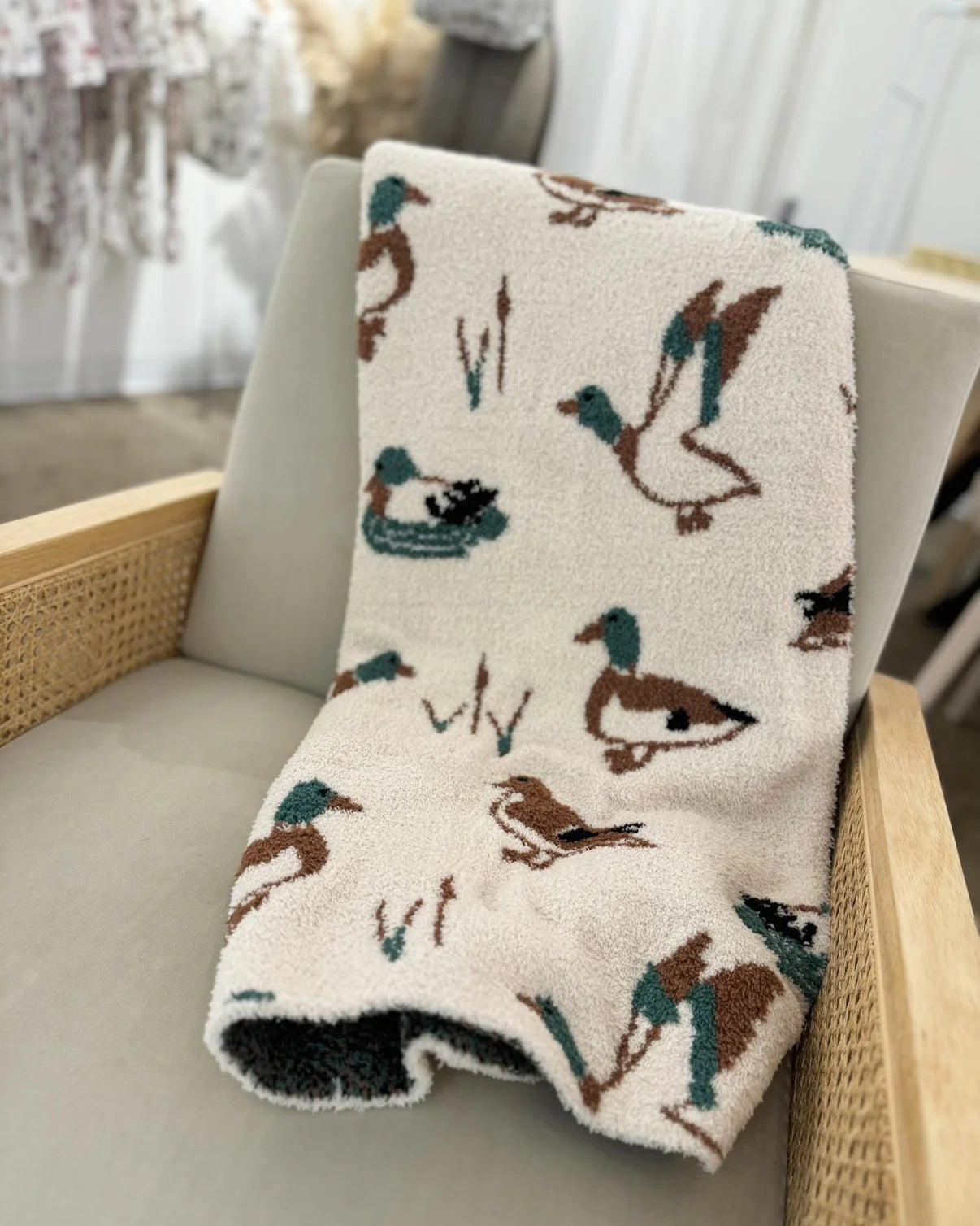 Chenille Blanket- My Duckling