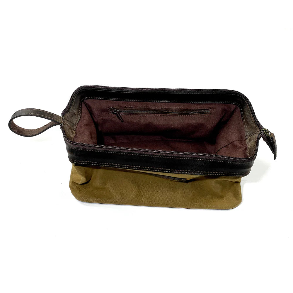 Waxed Canvas Utility Case- Brown