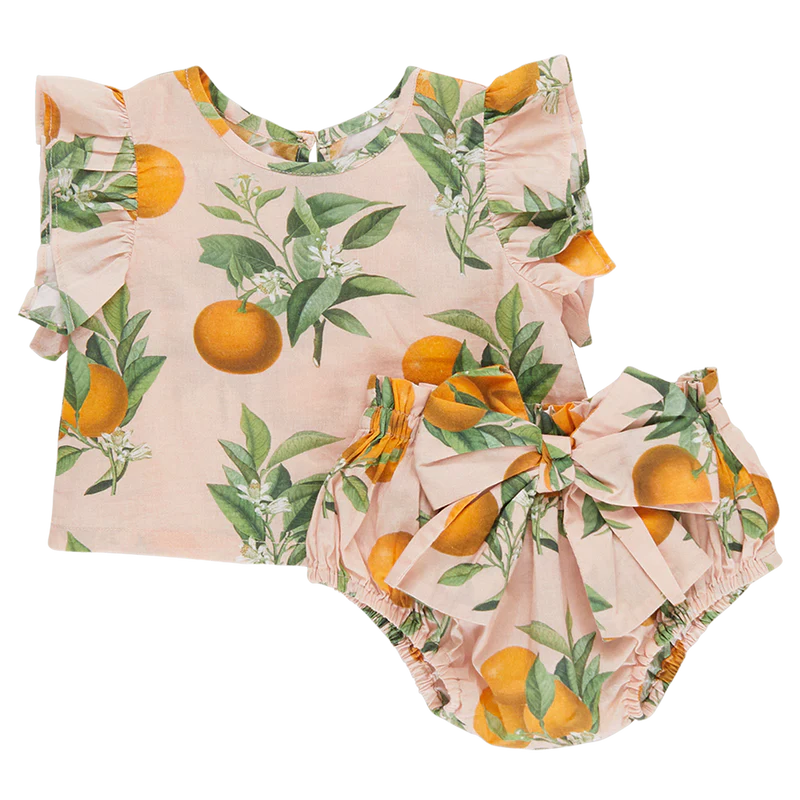 Baby Girls Abigail 2-Piece Set/Pink Botanical Oranges