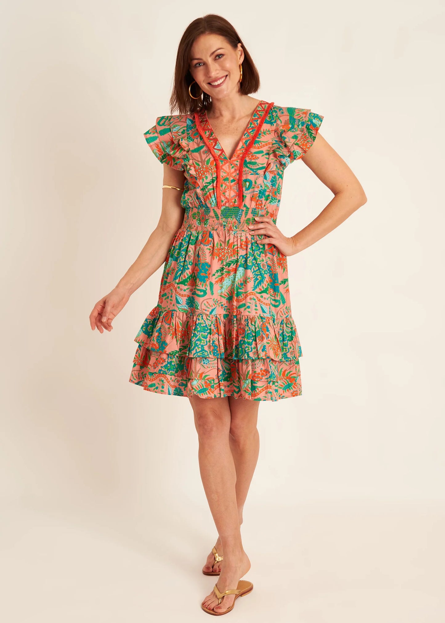 Fritzy Dress- Eden Coral