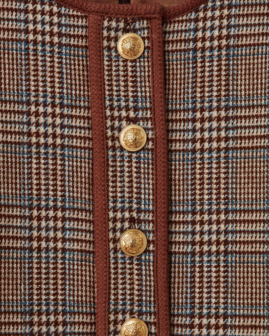 Gabi Dress- Brownstone Tweed