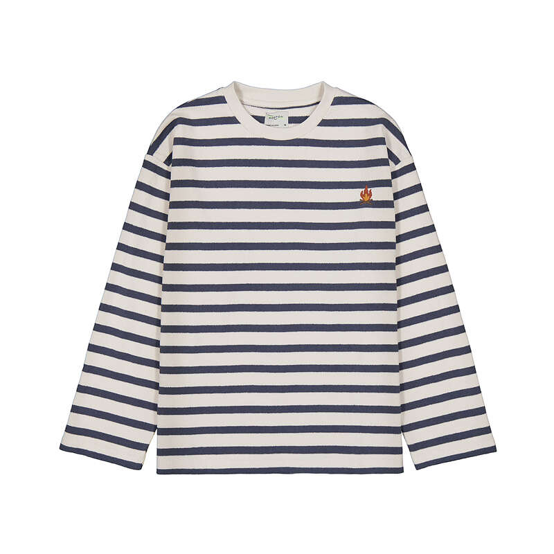 Long Sleeve Stripe Shirt- Indigo