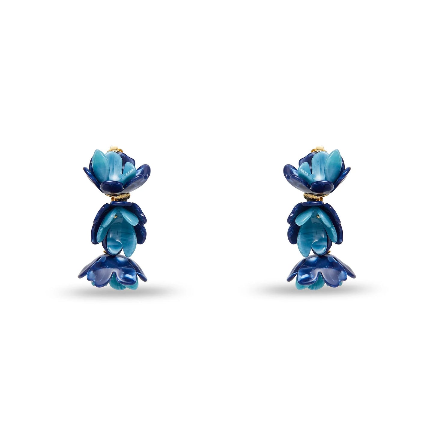Azure Mini Rose Drop Earrings