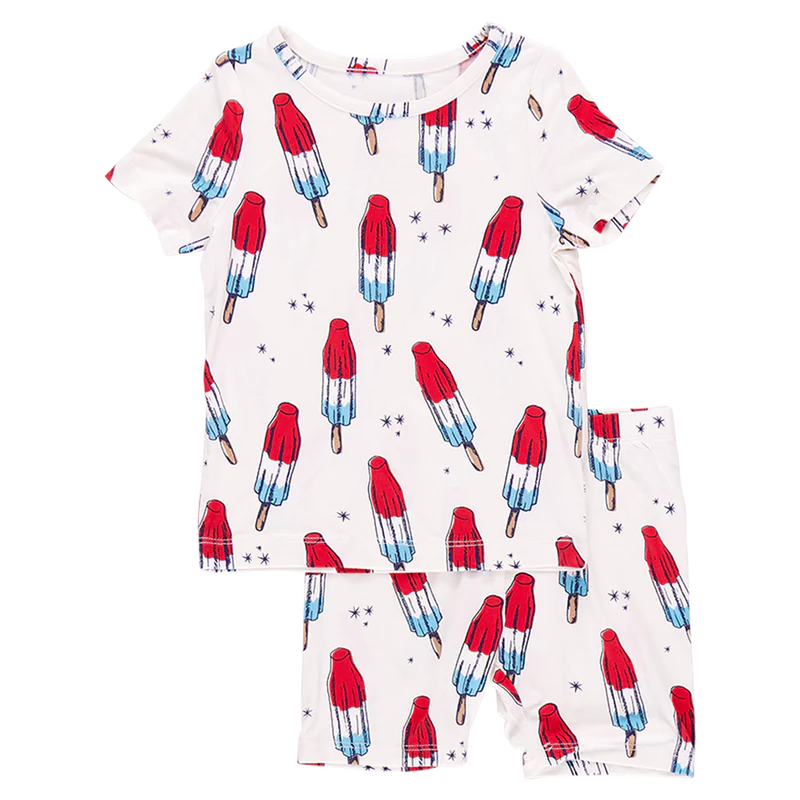 Kids Bamboo PJ Set- Rocket Pop