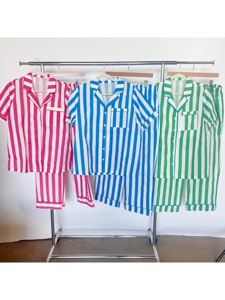 Caryn Lawn PJ Set- Blue Stripe