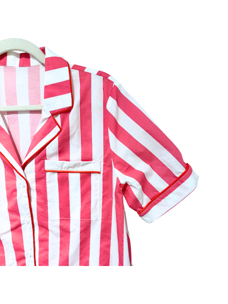 Caryn Lawn PJ Set- Pink Stripe