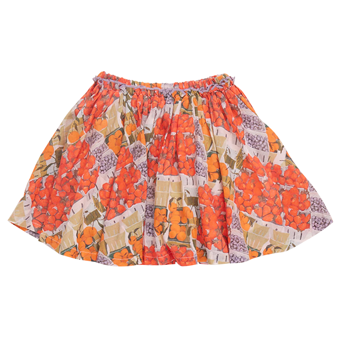 Girls Gianna Skirt- Berries + Oranges