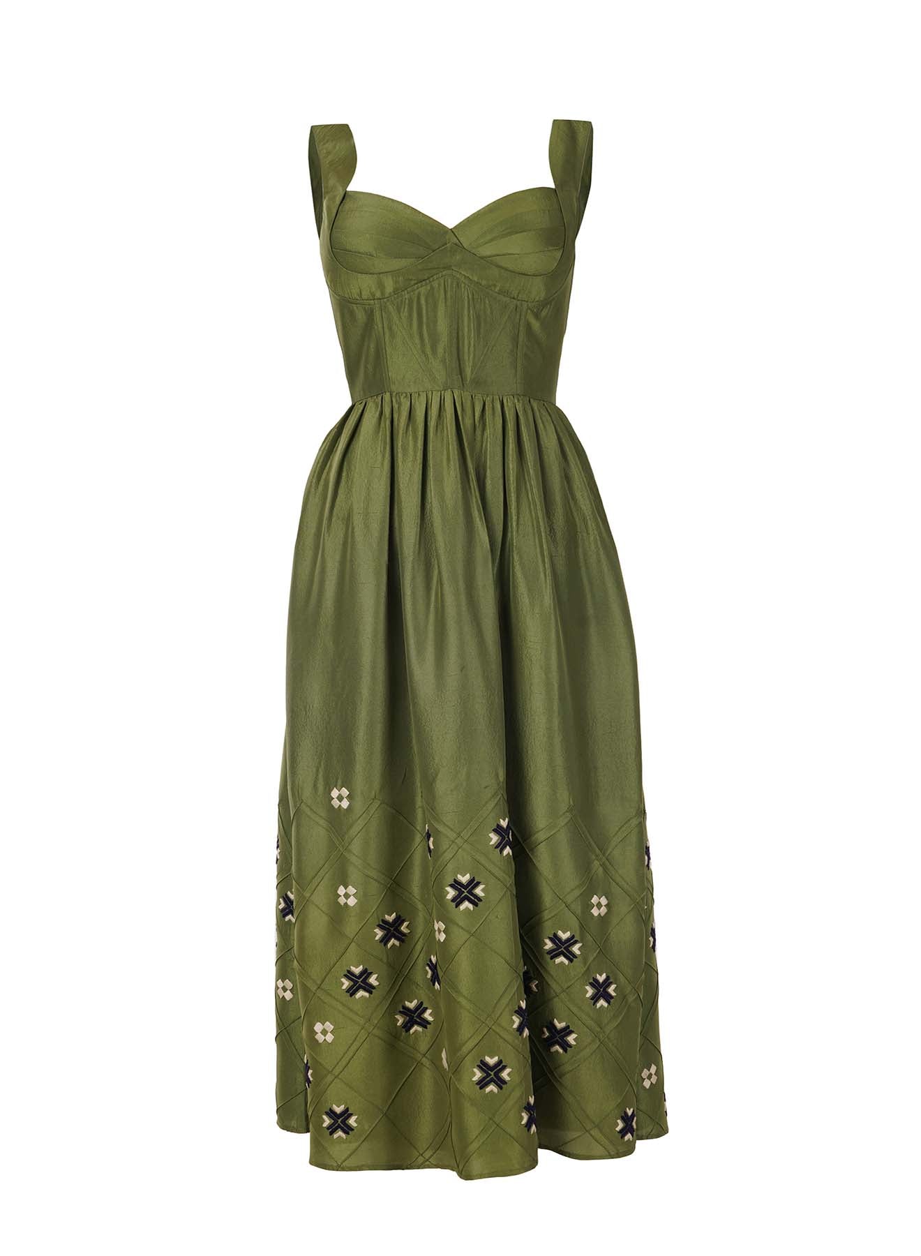 Olive Green Midi Dress C.J. Copeland's Olive Green Midi Dress C.J. Copeland's