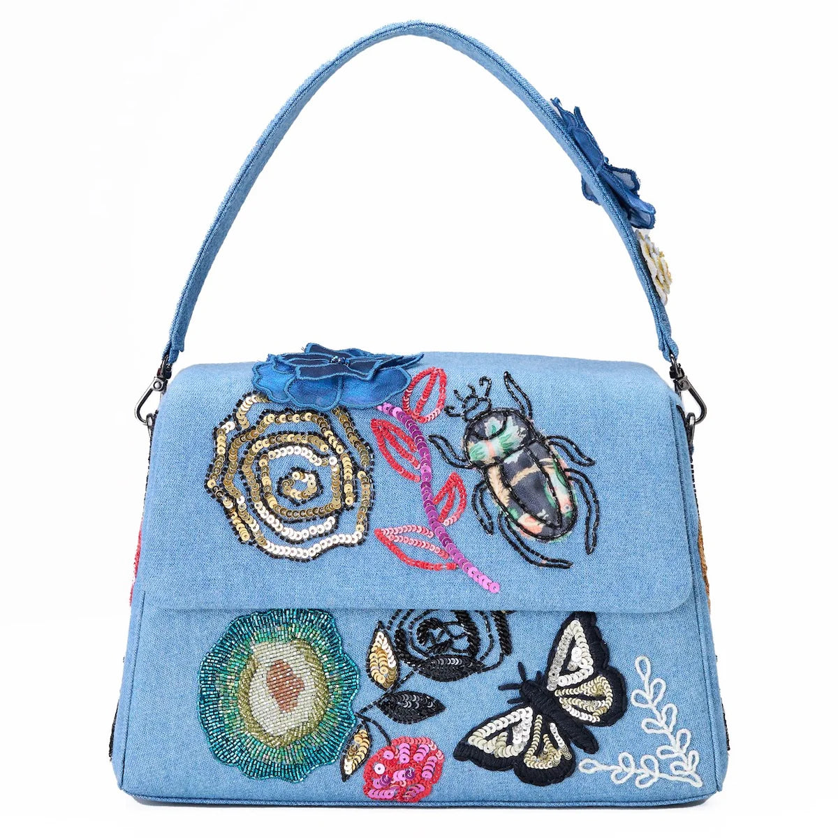 Denim Bageecha Trapeze Bag