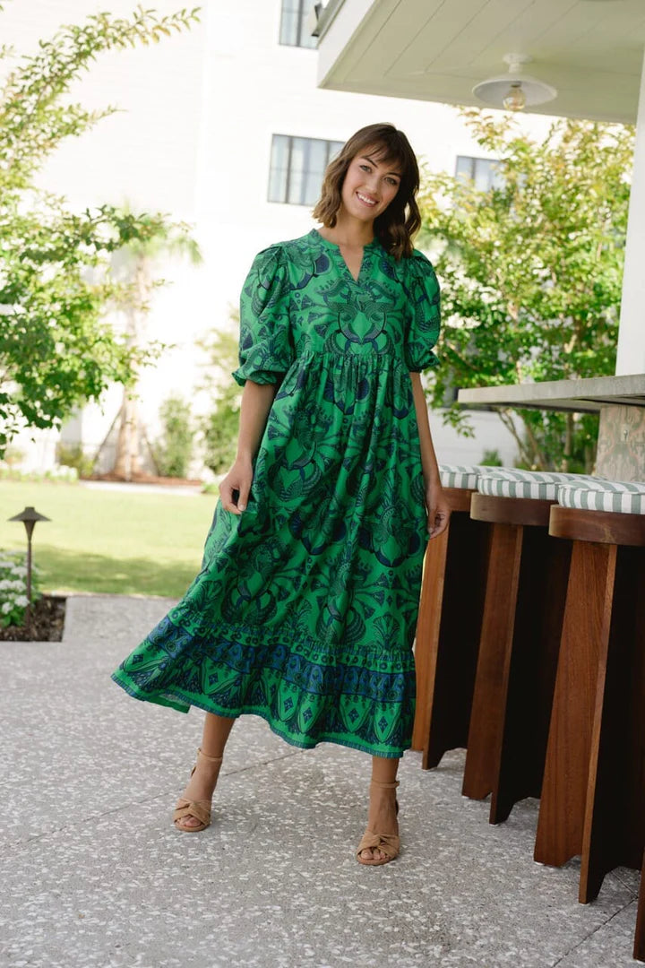 emerald green bohemian dress Baltic Born Womens Mindy Pleated Dress | Emerald