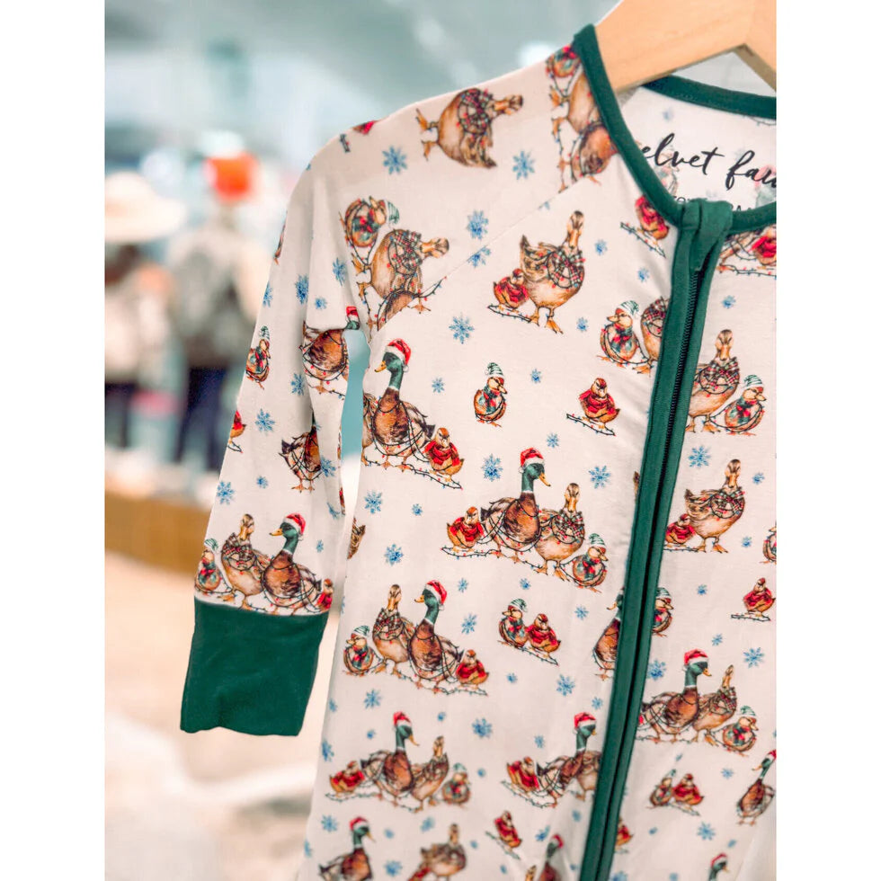 Bamboo Zipper Pajama- Merry Mallards