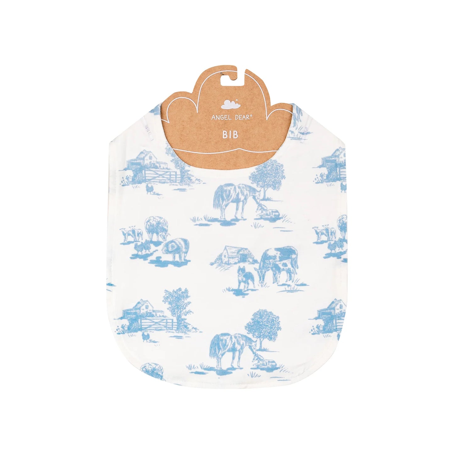 Feeding Bib- Blue Farm Toile