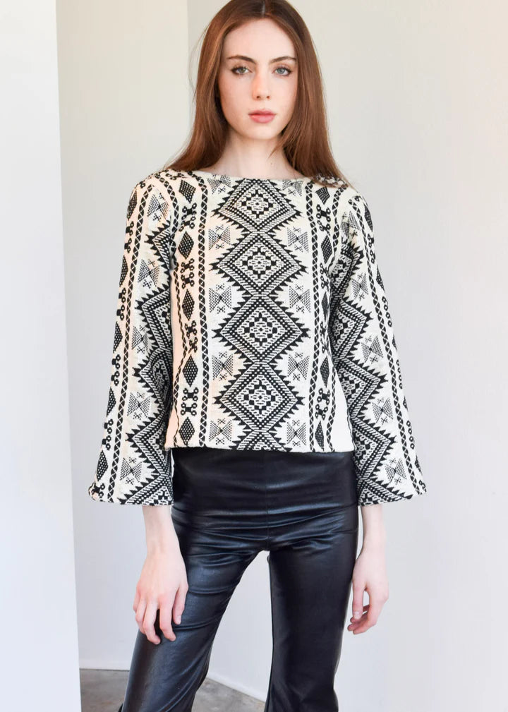 Camilla Top- Sparkle Handloom