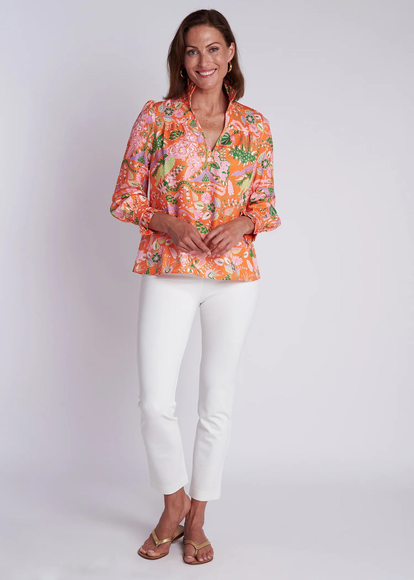 Aspen Blouse- Eden Orange