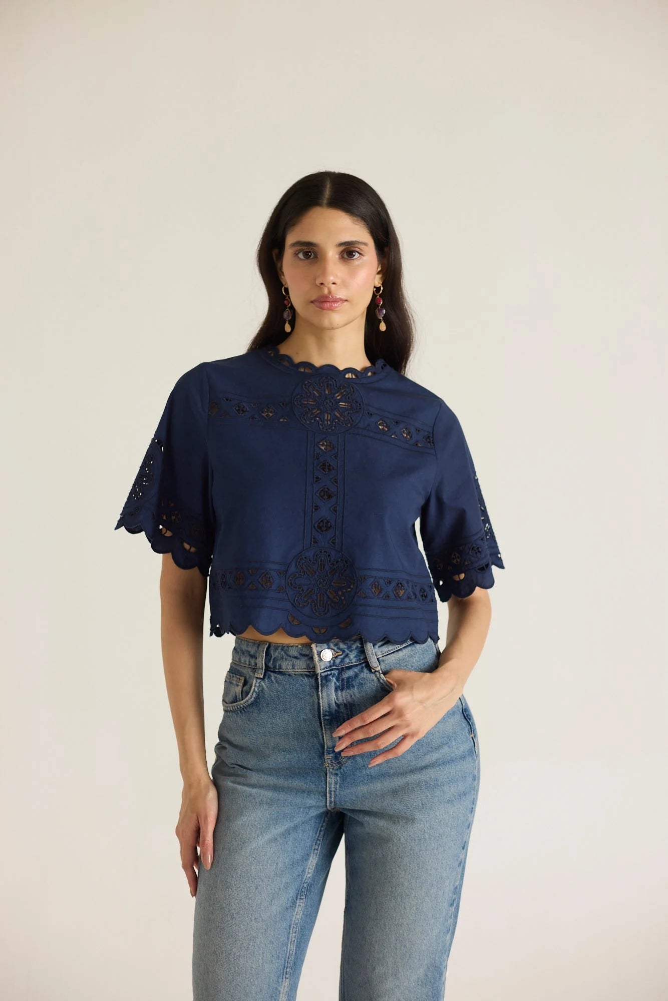Carrie Blouse- Navy