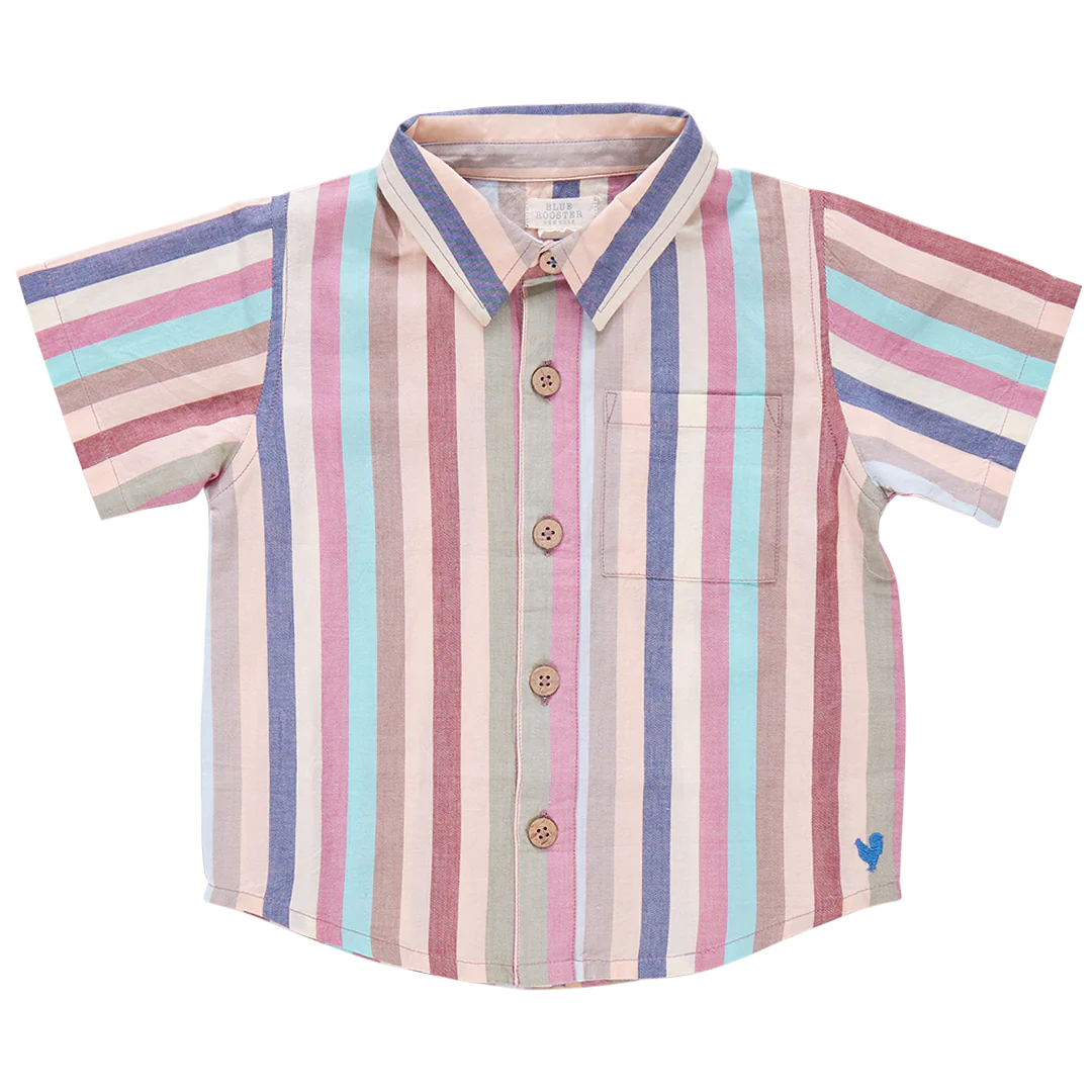 Boys Jack Shirt- Multi Vintage Stripe