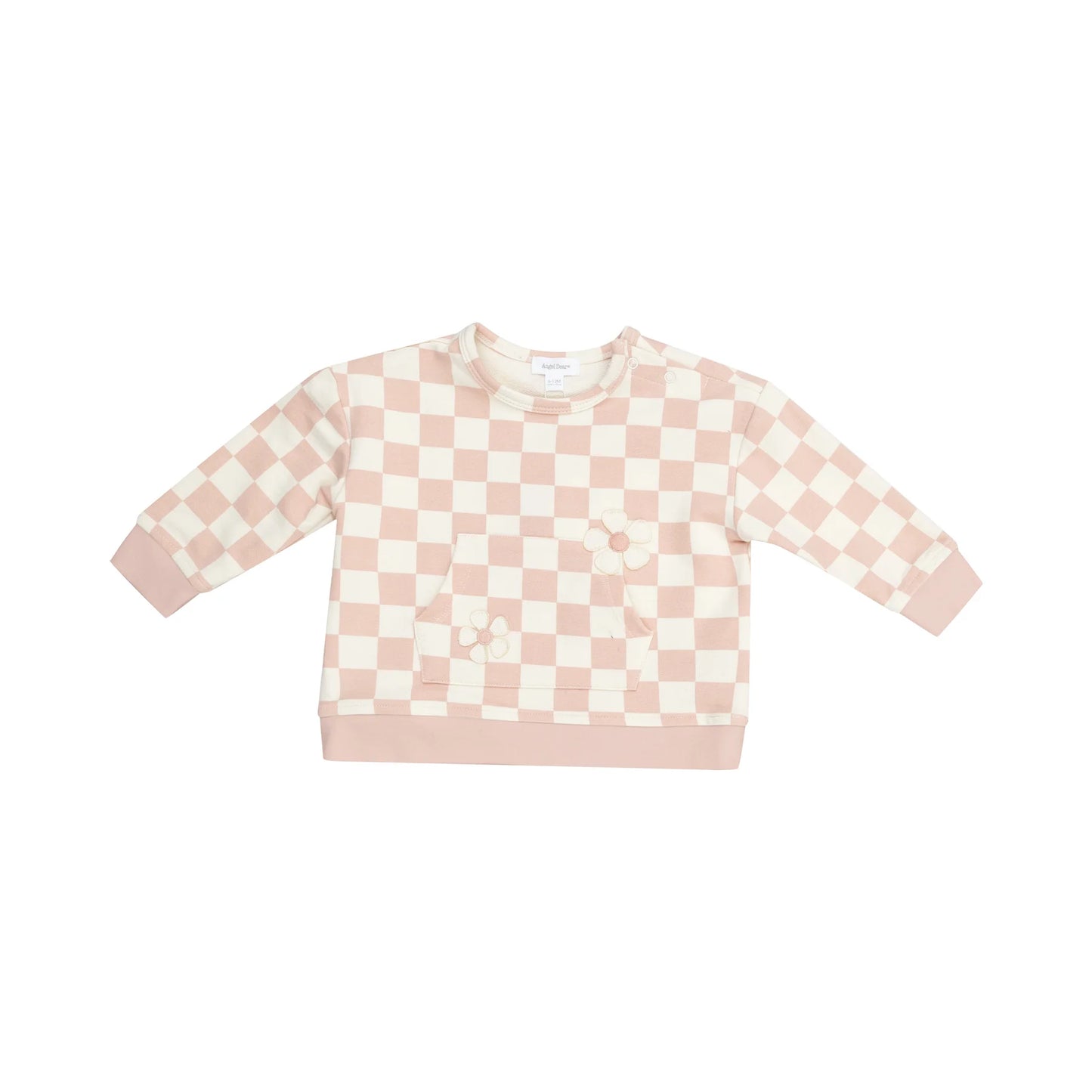 Sweatshirt + Jogger Set- Checkerboard Pink