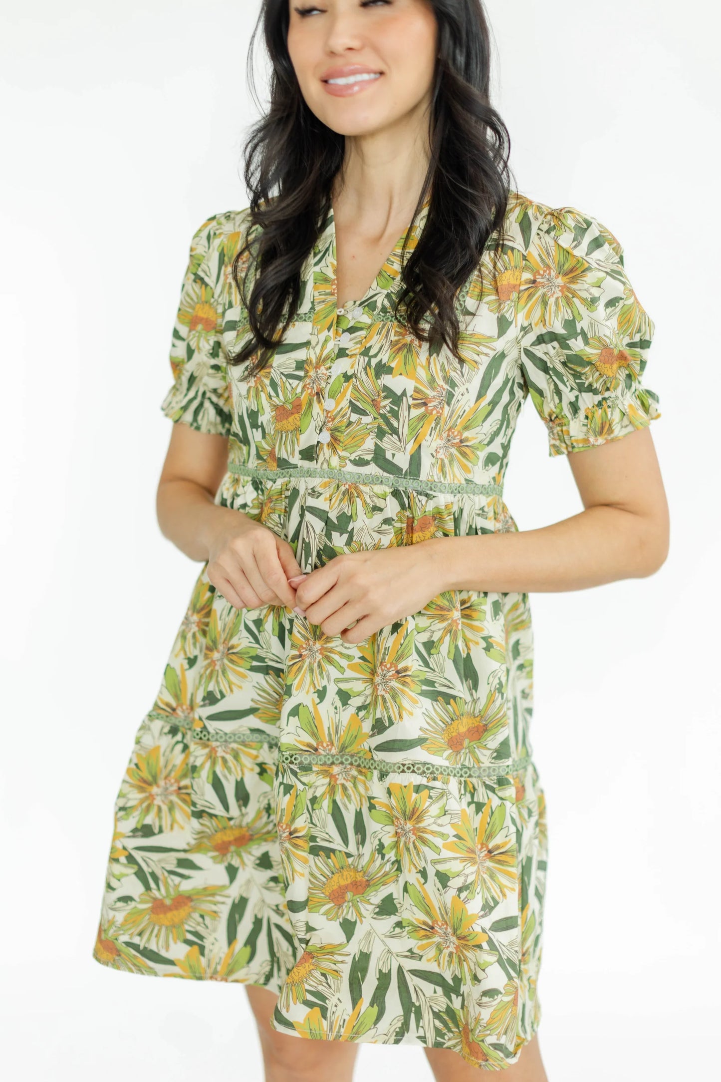 Aline Dress- Dusted Olive