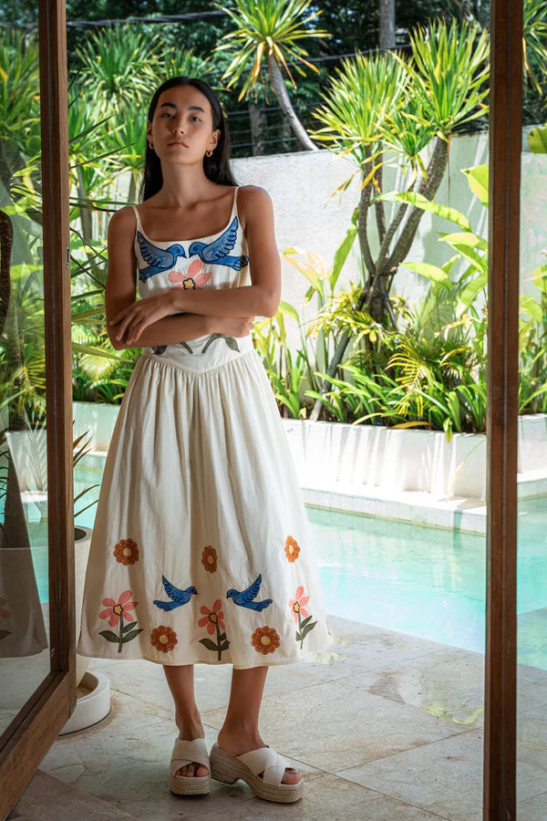 Calista Dress- Bone