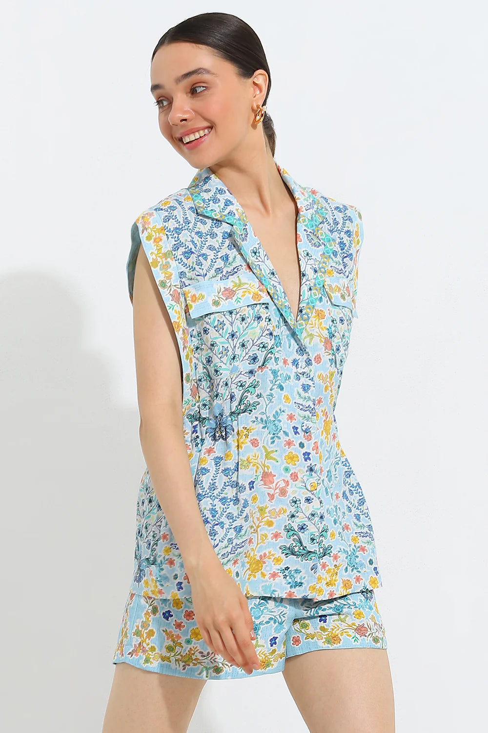 Rosa Lapel Collared Top