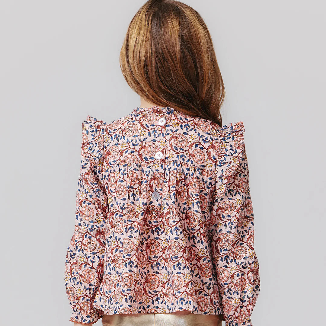 Girls Kalani Top- Pink Blossom