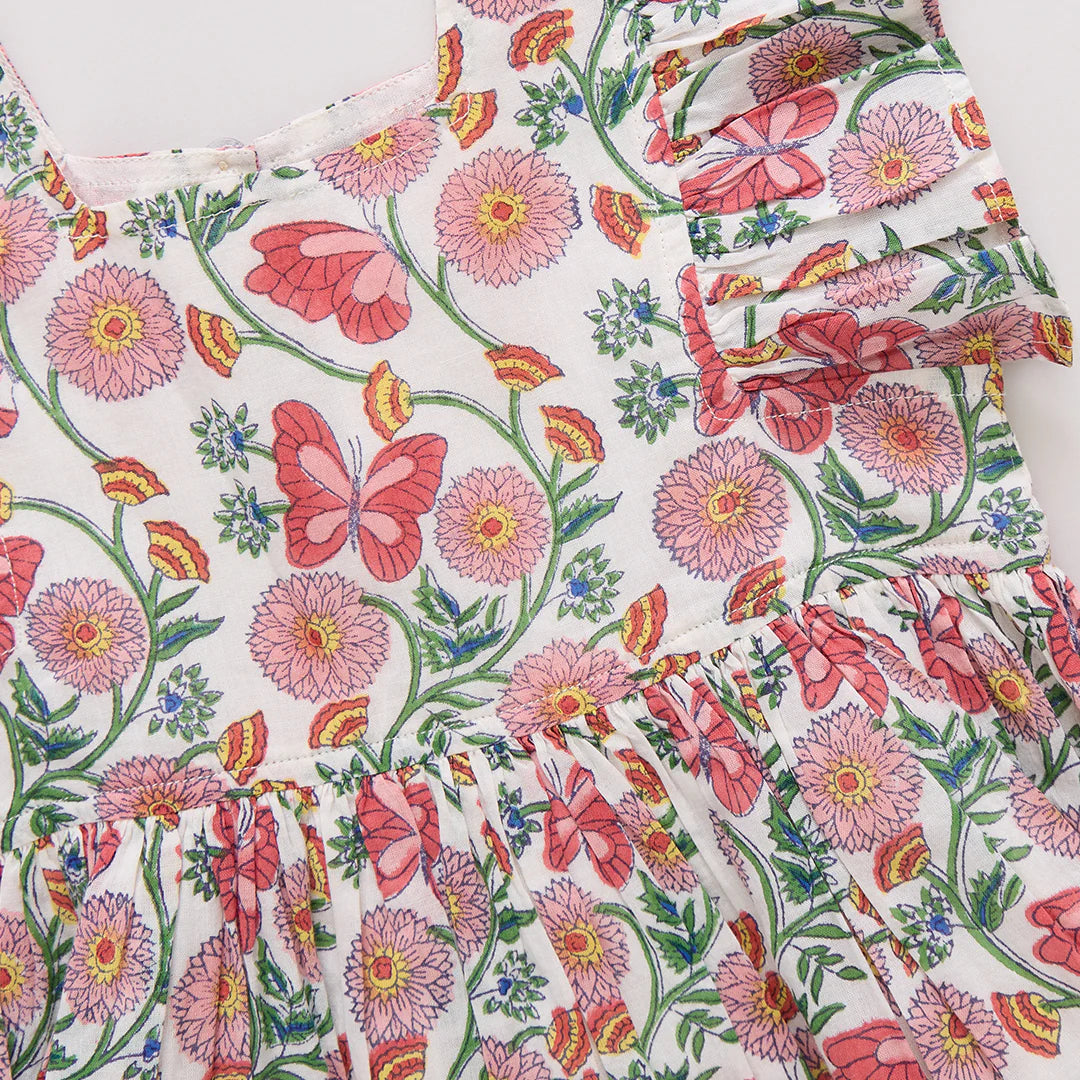 Girls Elsie Dress-Butterfly Vines