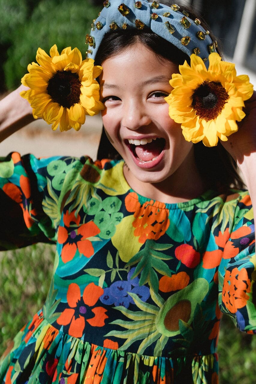 Girls Hattie Dress- Tropical Fruit