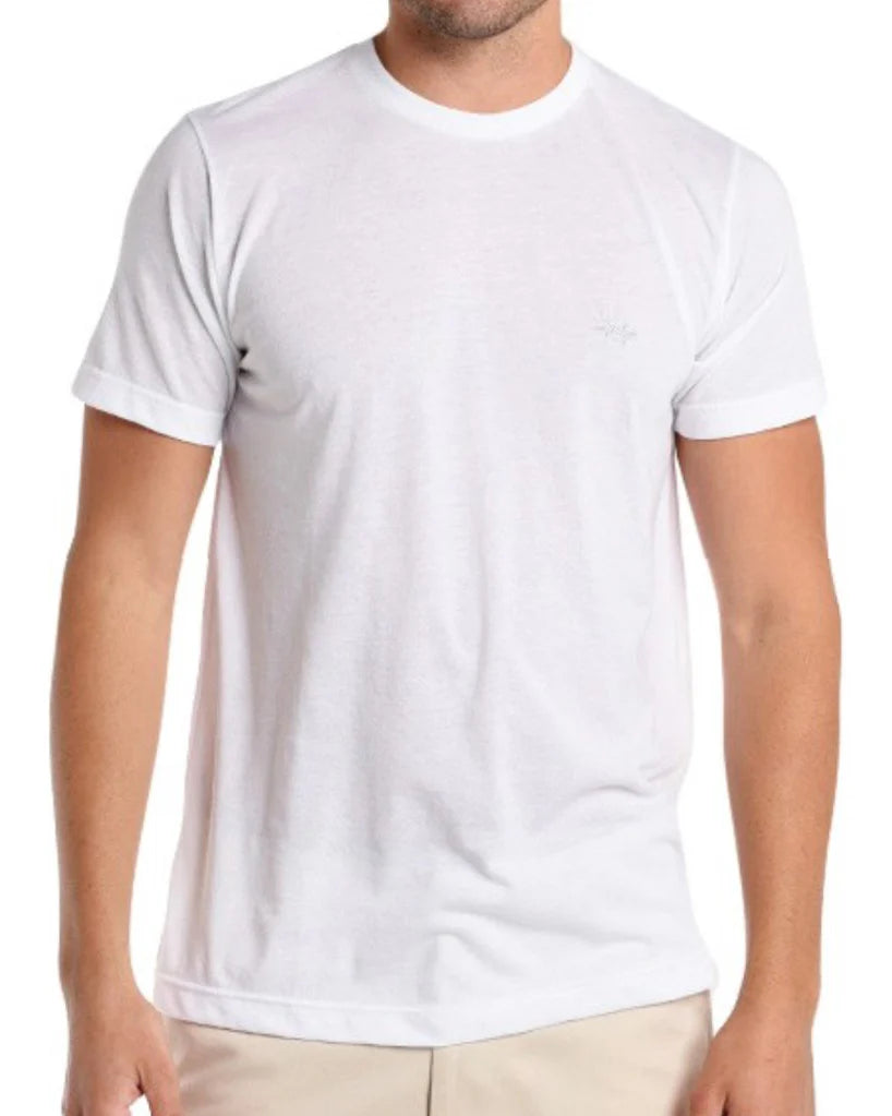 Performance Hybrid Tee- Heather White