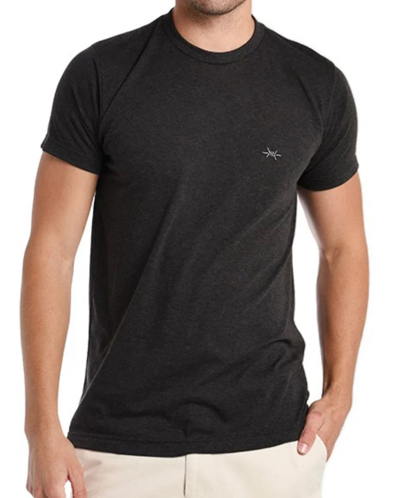 Performance Hybrid Tee- Heather Graphite