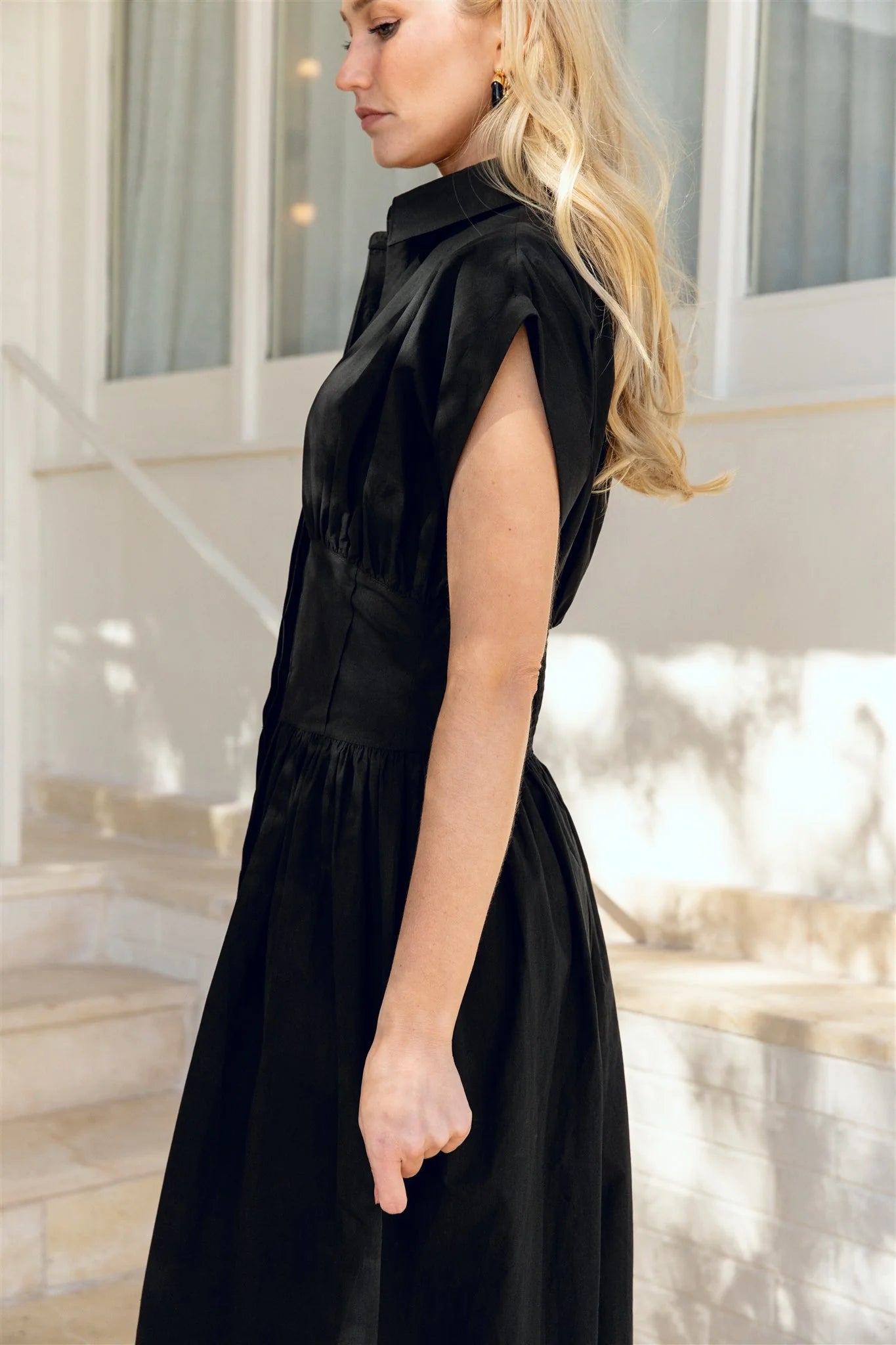 Mallory Midi Dress- Black