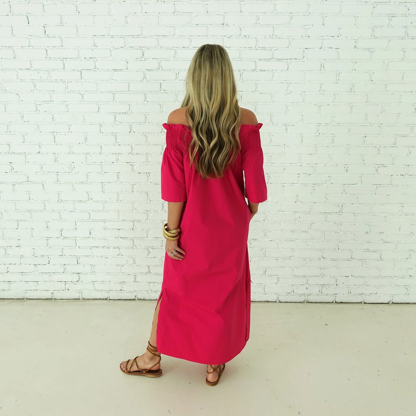 Polly Dress- Hot Pink