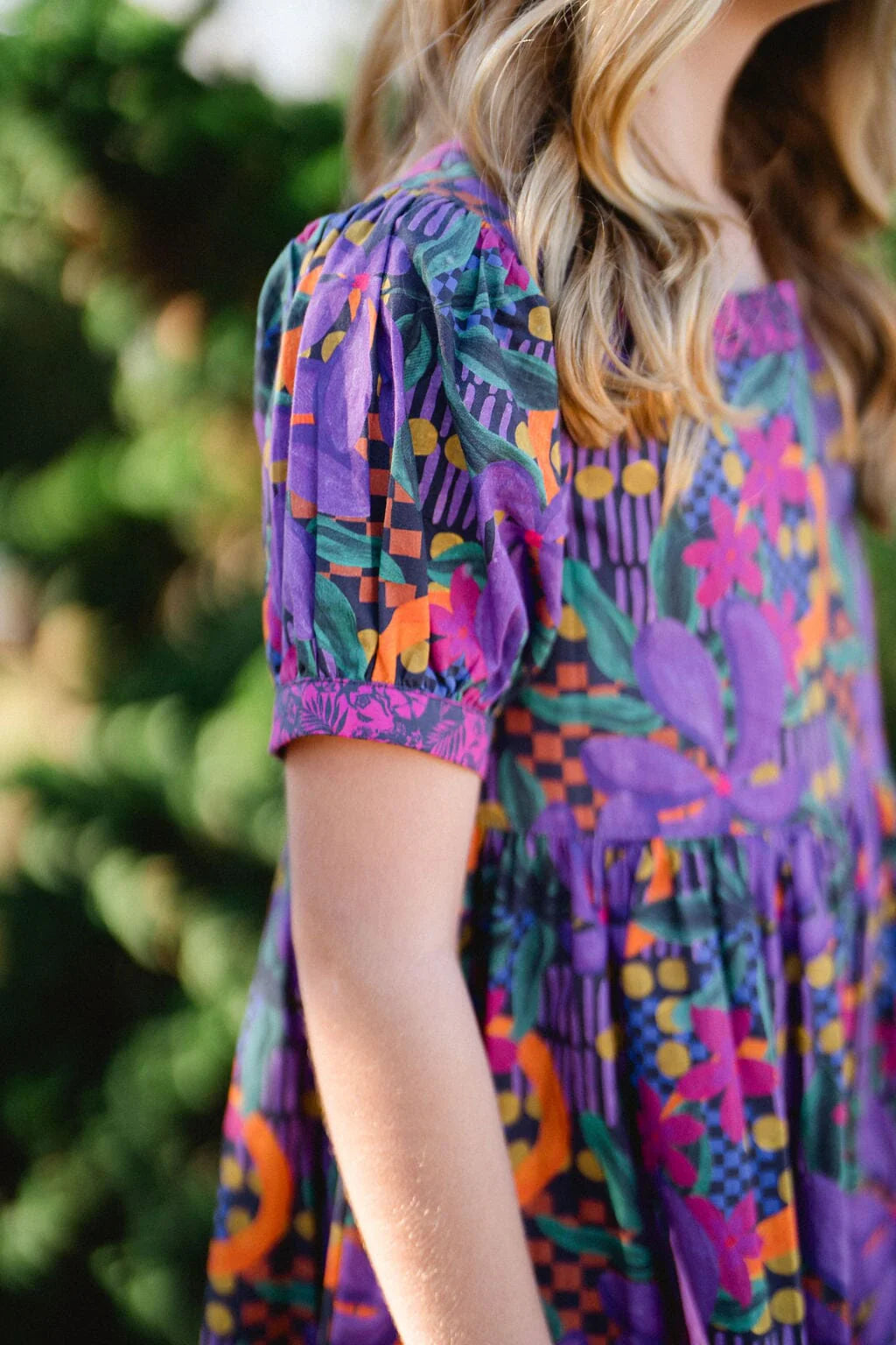 Girls Kenzie Dress- Dahlia Purple