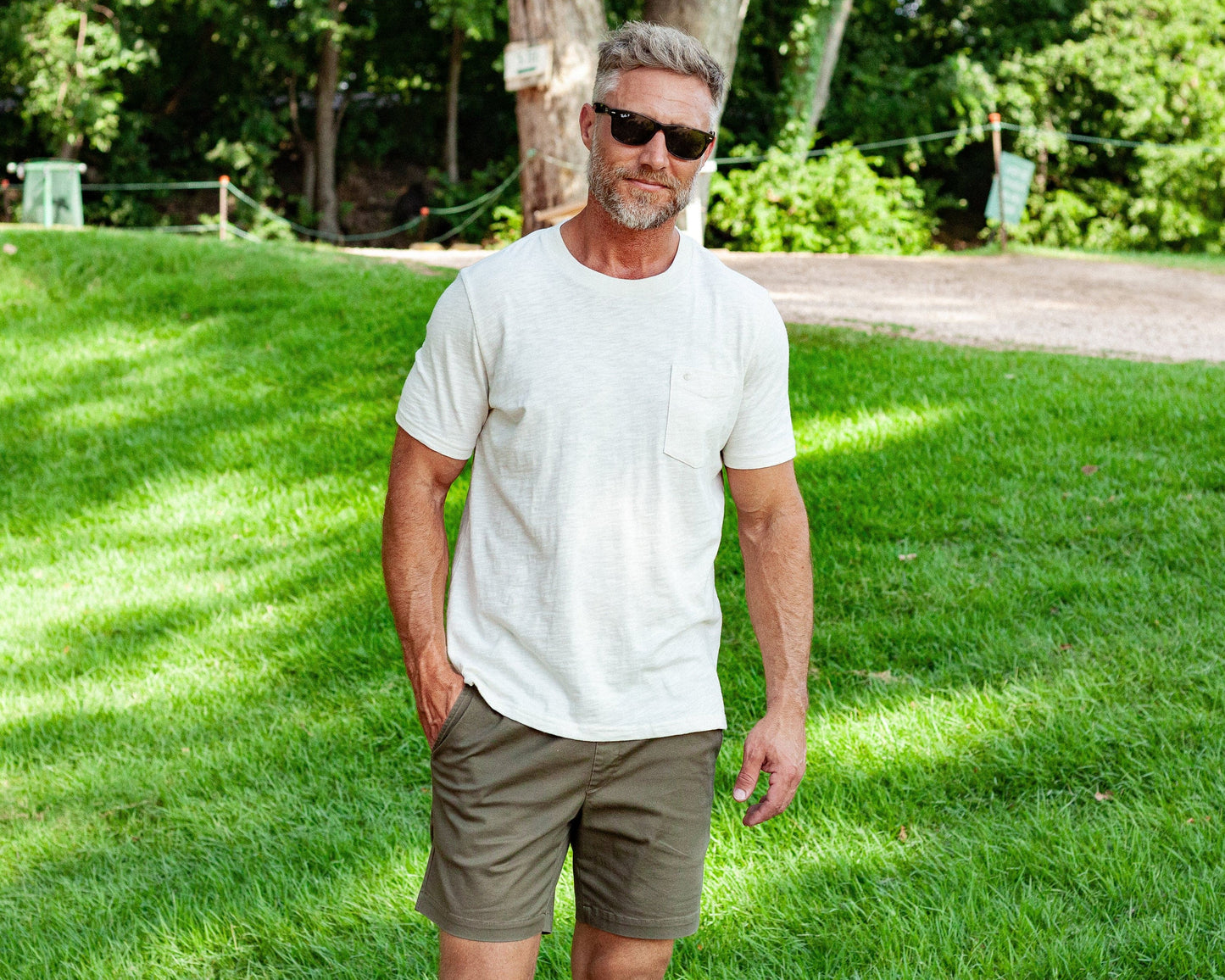 Slub Cotton Pocket T-Shirt- Natural