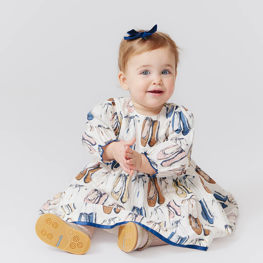 Baby Girls Amma Dress Set- Ballet Slippers