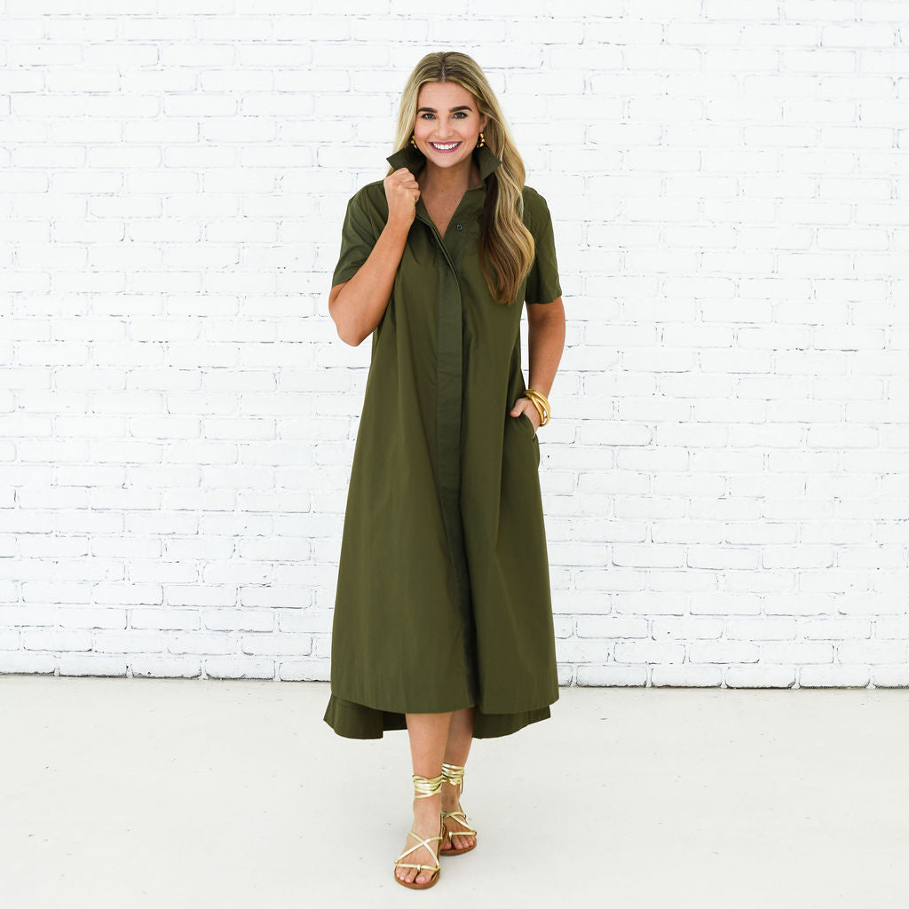 Millie Midi Dress- Olive
