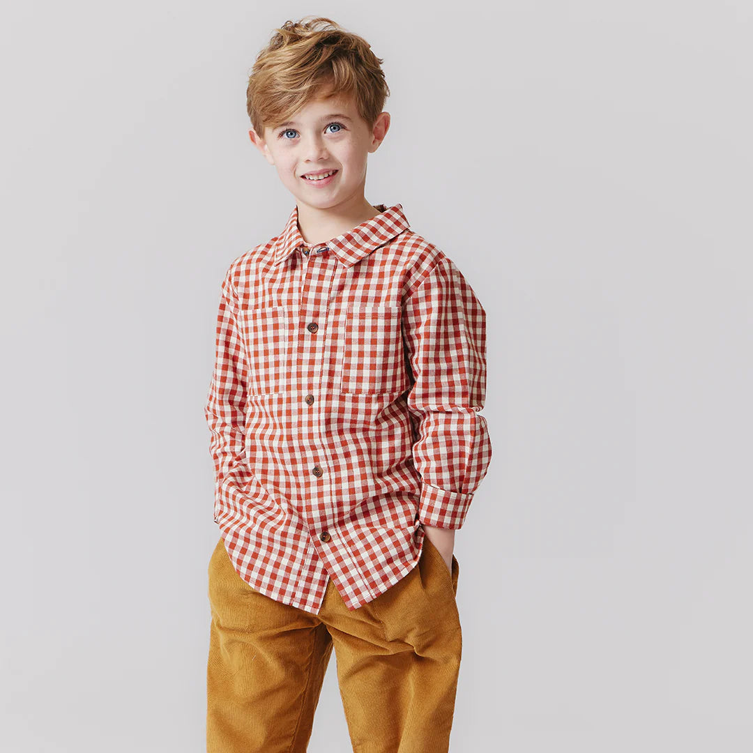Boys Jack Shirt- Pony Gingham