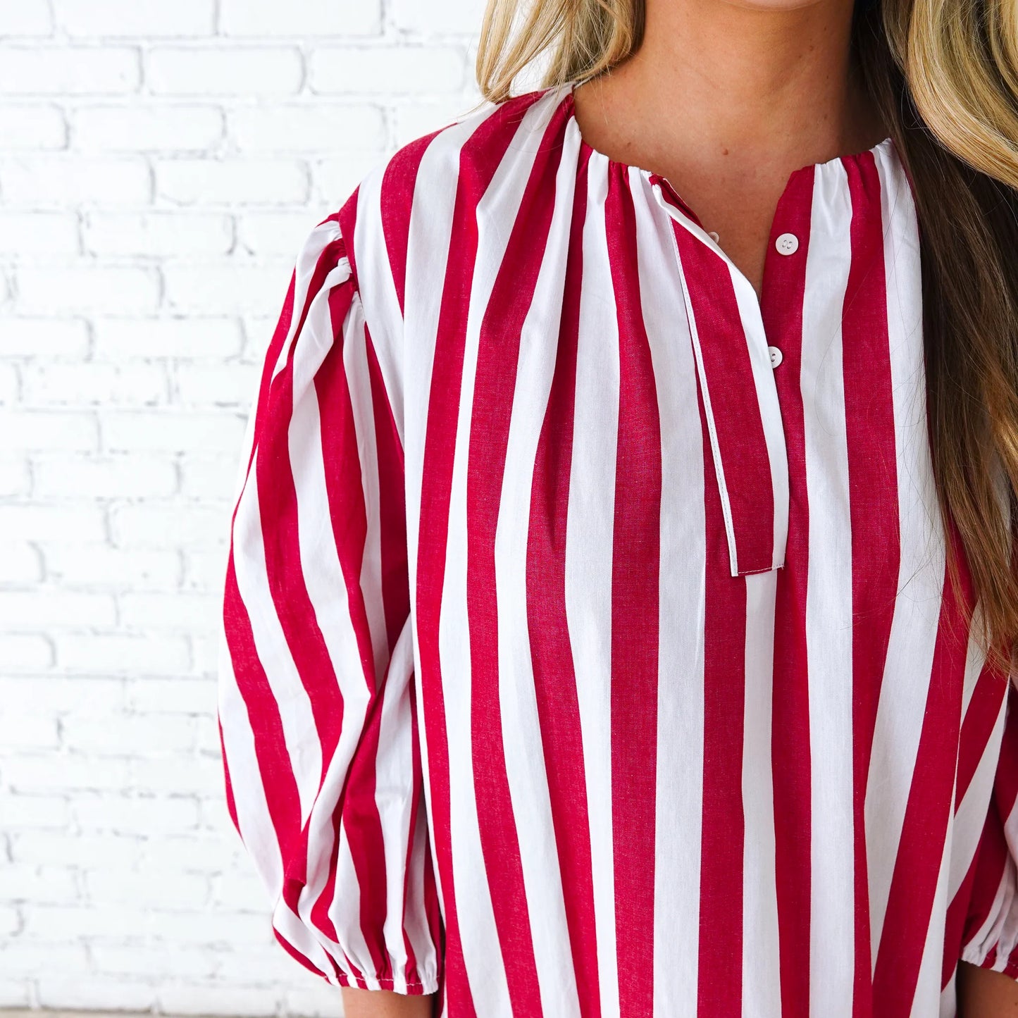 Cabana Dress- Red Stripe