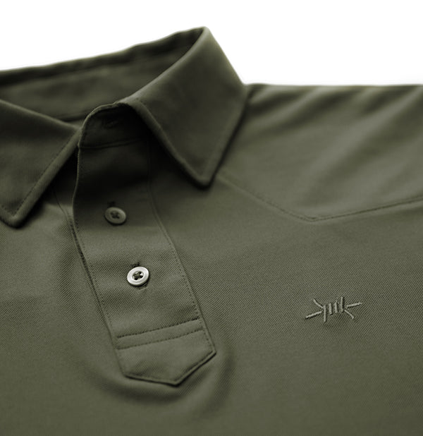 Modern Western Polo- Agave Green