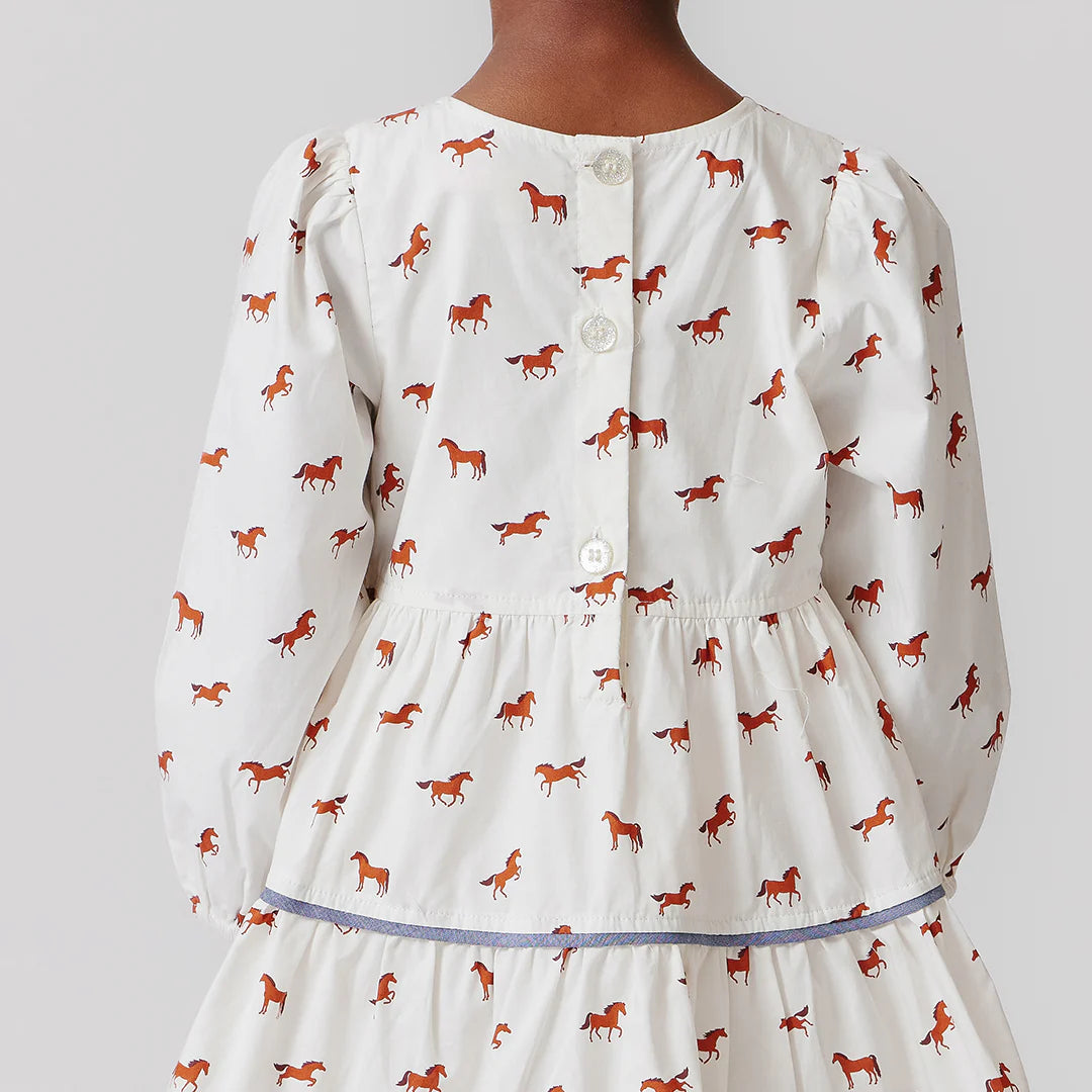 Girls Julia Dress- Tiny Horses
