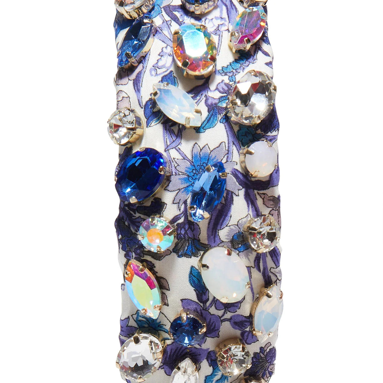 Rachel Floral Glittering Crystal Slim Knotted Headband