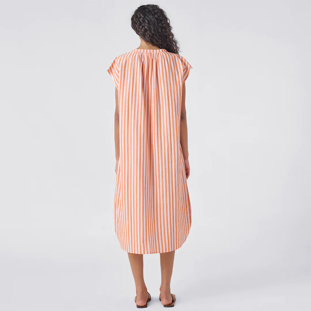 Womens Cooper Coverup- Orange + Pink Stripe