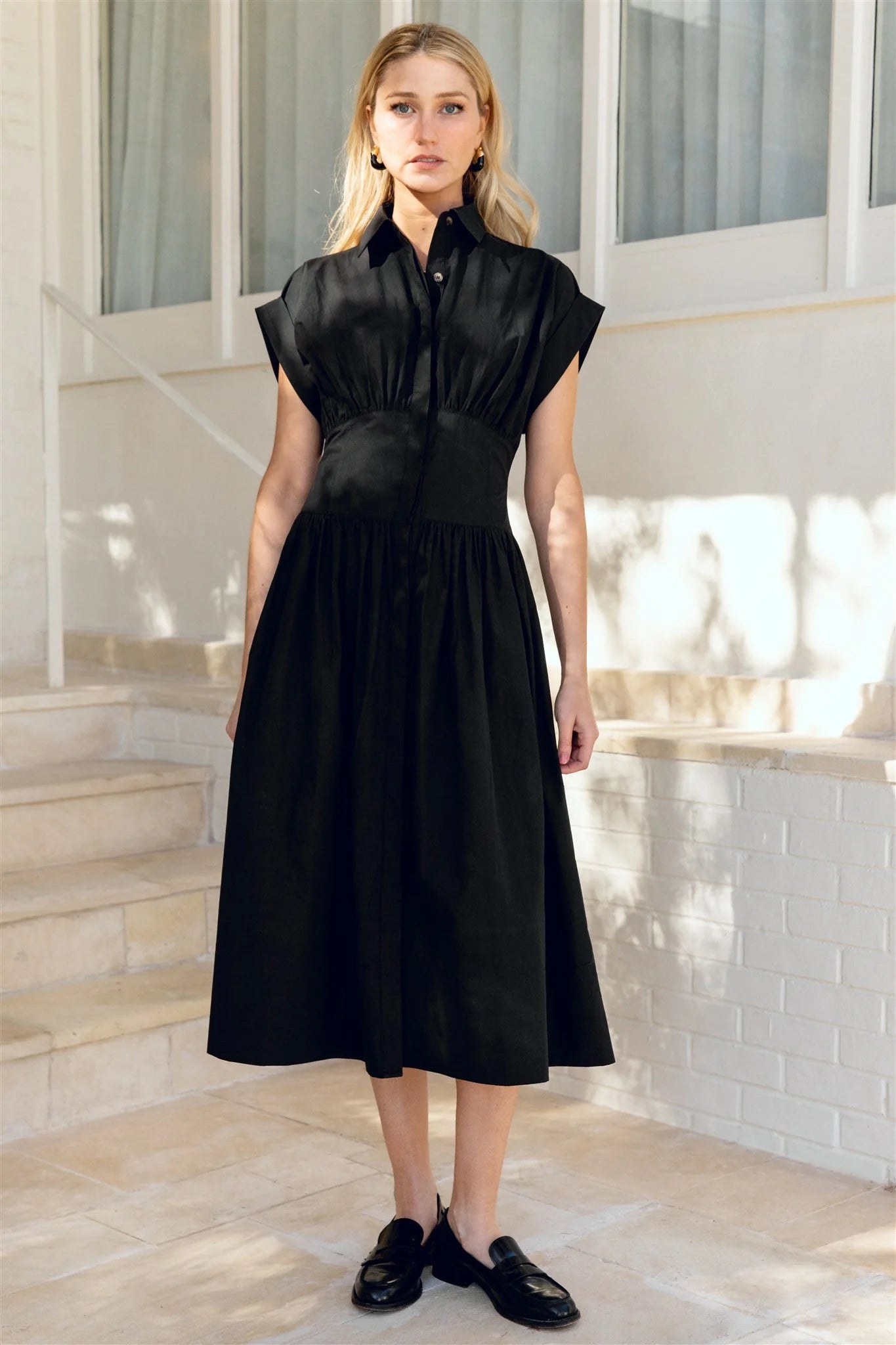 Mallory Midi Dress- Black