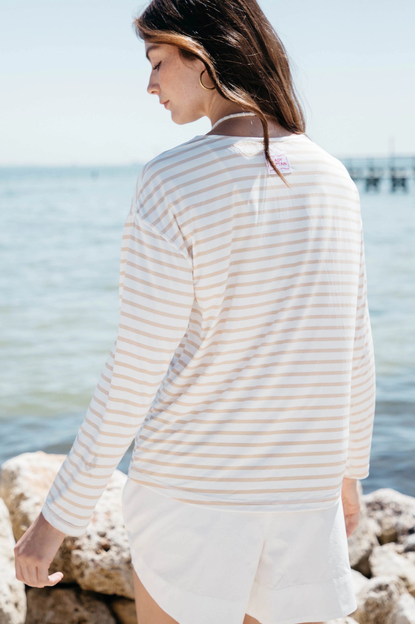 Little Bay Sun Shirt SPF 50+ Sand Stripe