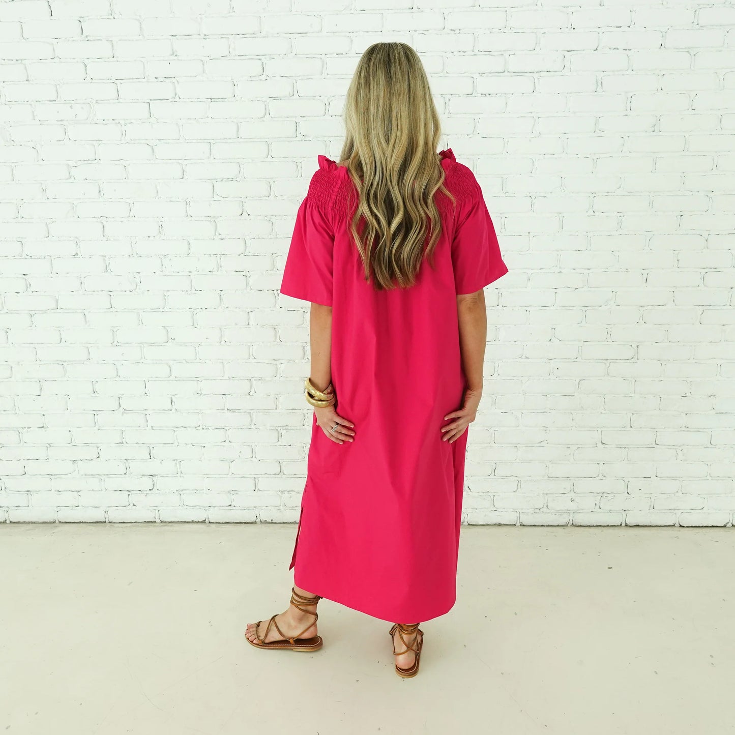 Polly Dress- Hot Pink