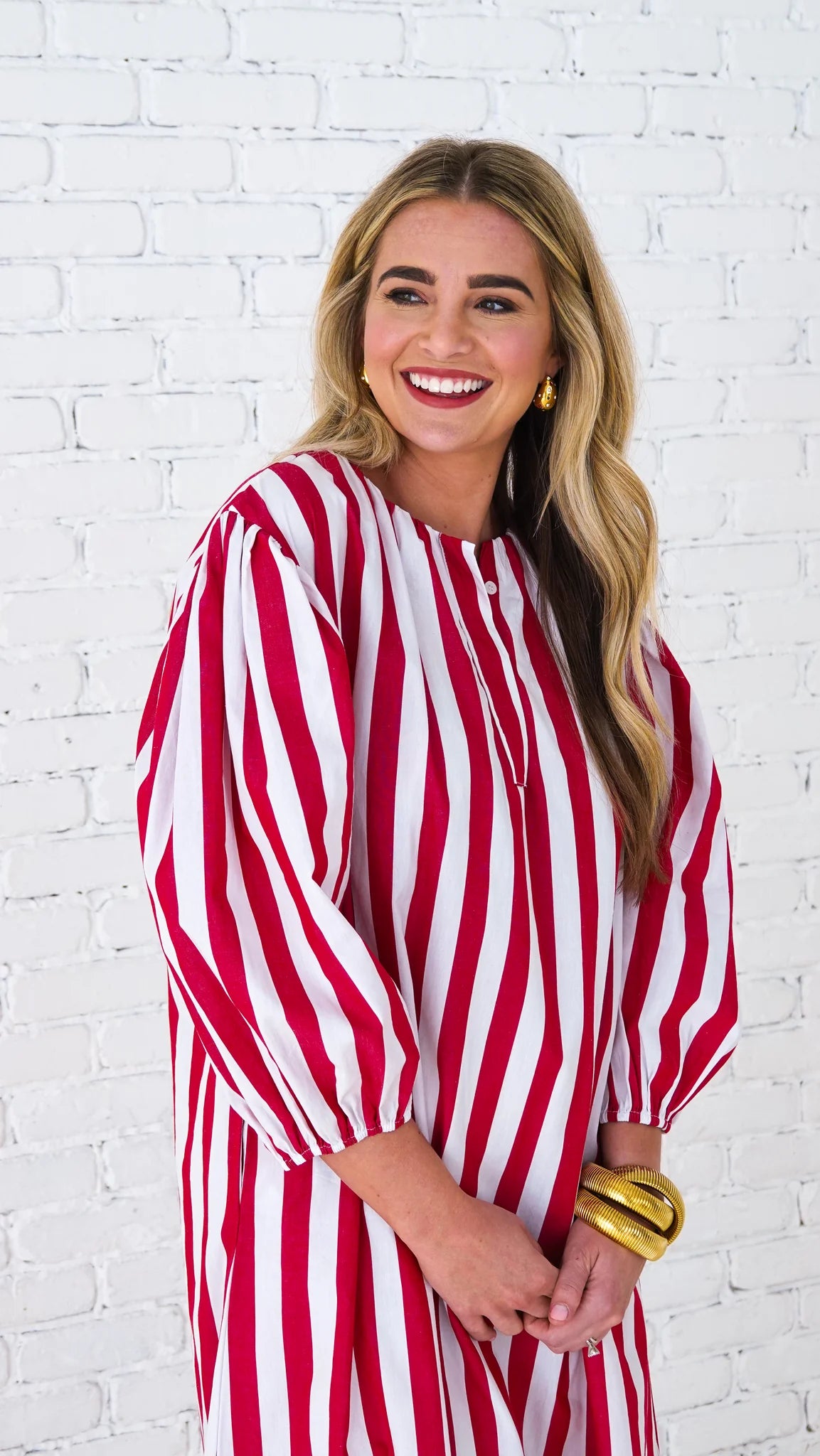 Cabana Dress- Red Stripe